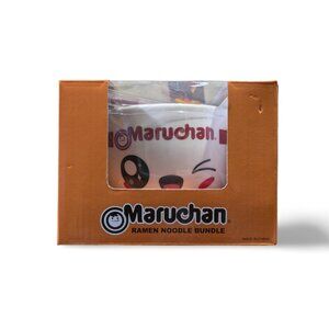 Maruchan Ramen Kawaii Face Ceramic Noodle Bowl Set (4-Piece)